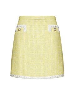 Alessandra Rich Tweed Mini Skirt