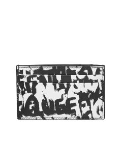 Alexander McQueen Allover Graffiti Logo Card Holder