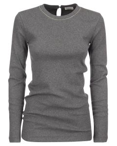 Brunello Cucinelli Chain-Linked Crewneck Knitted Top