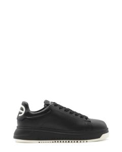 Emporio Armani Logo Patch Lace-Up Sneakers