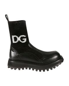 Side Logo Furred Boots