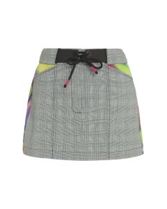 Emporio Armani Plaid Pattern High Waist Mini Skirt