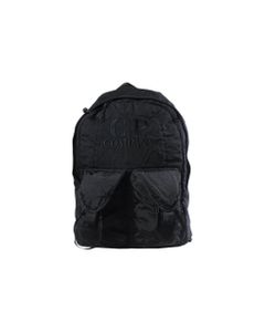 C.p. Company Black Backpack With Logo