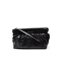 Isabel Marant Woman's Luzes Black Leather Crossbody Bag With Logo