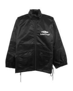 Jacket With Contrast Logo