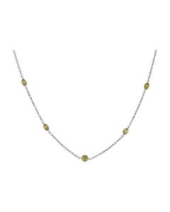 Lo Spazio Yellow Sapphire and Diamond Necklace