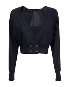 Double-breasted Cropped Cardigan