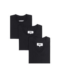 MM6 Maison Margiela Three-Pack Straight Hem T-Shirt