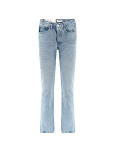 AGOLDE Straight Leg Buttoned Jeans