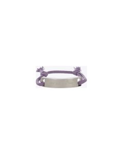 Cord And Metal Bracelet Adjustbale lilac cord and metal bracelet with logo