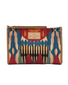 Etro Logo Patch Abstract Printed Clutch Bag