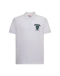 Man Autry White Cotton Polo Shirt With Logo