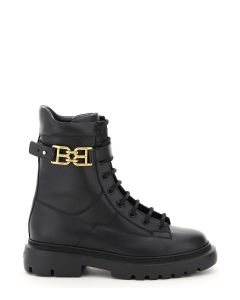 Bally Gioele Logo Plaque Lace-Up Boots