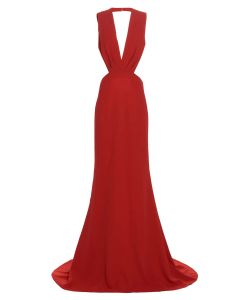 Elie Saab Cut-Out Detail V-Neck Long Dress