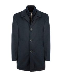 Blue Single-breasted Coat