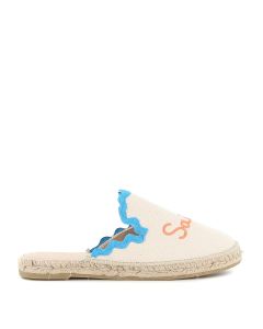 Logo embroidery sandals