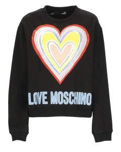 Love Moschino Heart Printed Crewneck Jumper