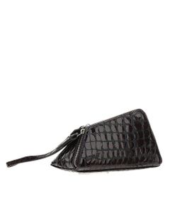 The Attico Embossed Zipped Clutch Bag