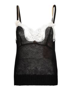 Lace inserted knitted top