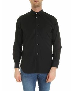 Side zip shirt in black