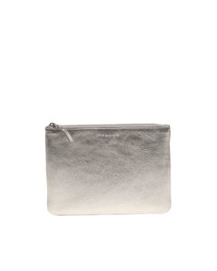 Silver leather bag
