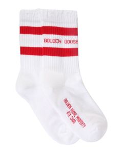 Golden Goose Deluxe Brand Logo Printed Striped Socks