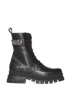 Pinko Stud Lace-Up Combat Boots