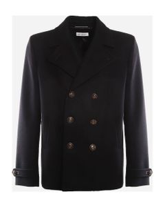 Double-breasted Pea Coat Made Of Wool