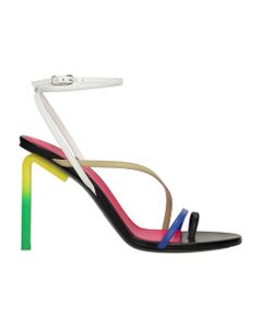 Sandals In Multicolor Leather