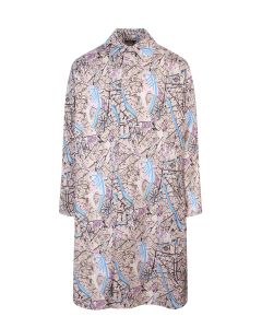 Fendi All-Over Printed Belted Trench Coat