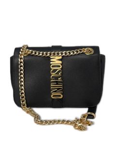 Moschino Lettering Logo Belt Shoulder Bag