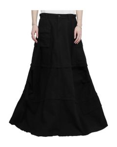 Balenciaga Black Maxi Cargo Skirt