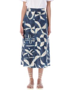 Ralph Lauren Patterned Midi Skirt