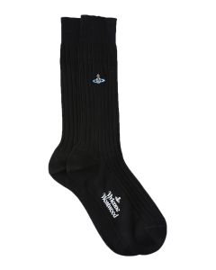 Vivienne Westwood Logo Detailed Ribbed Socks