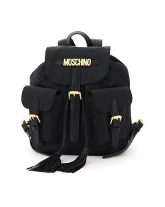 Moschino Logo Lettering Tassel Backpack