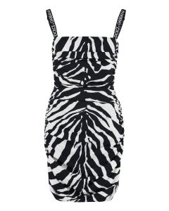 Dolce & Gabbana Zebra-Print Strapped Mini Dress