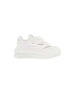 Odissea White Leather And Rubber Sneakers Versace Man
