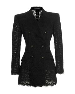 Double-breasted Lace Blazer Jacket