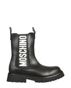 Moschino Logo Print Chunky Boots
