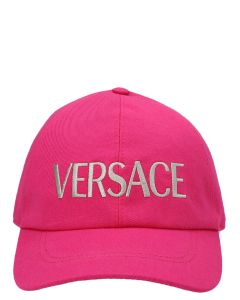 Versace Logo Embroidered Curved Peak Cap