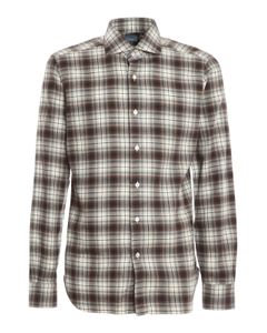 Check cotton wool flannel shirt