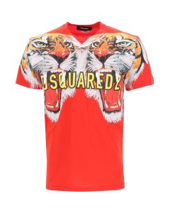 Dsquared2 Tiger Logo Printed T-Shirt