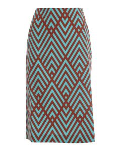 Geometric patterned skirt