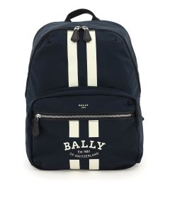 Bally Logo Printed Zipped Convertible Backpack