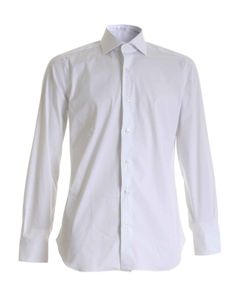 French collar shirt in white