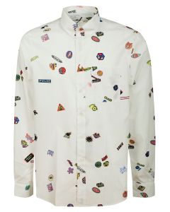 PS Paul Smith Sticker-Printed Long-Sleeved Shirt