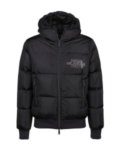 Semi glossy quilted nylon jacket