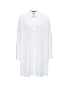 Oversized White Cotton Poplin Shirt