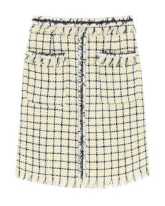 MSGM Checked Pattern Pencil Skirt
