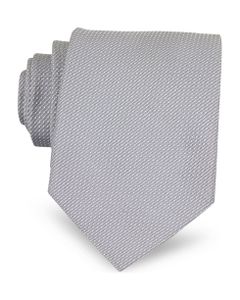 Pearl Gray Woven Silk Tie